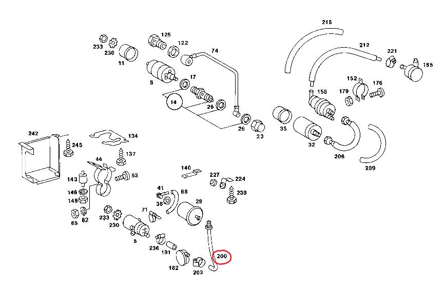 ベンツ SL-CLASS W107 R107 S-CLASS W116 W123 S123 E-CLASS 燃料ホース ガソリンホース フューエルホース【ドイツ製・新品】
