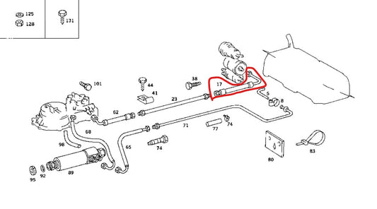 ベンツ SL R107 W107 W123 W126 燃料ホース ガソリンホース フューエルホース【ドイツ製・新品】1264701275