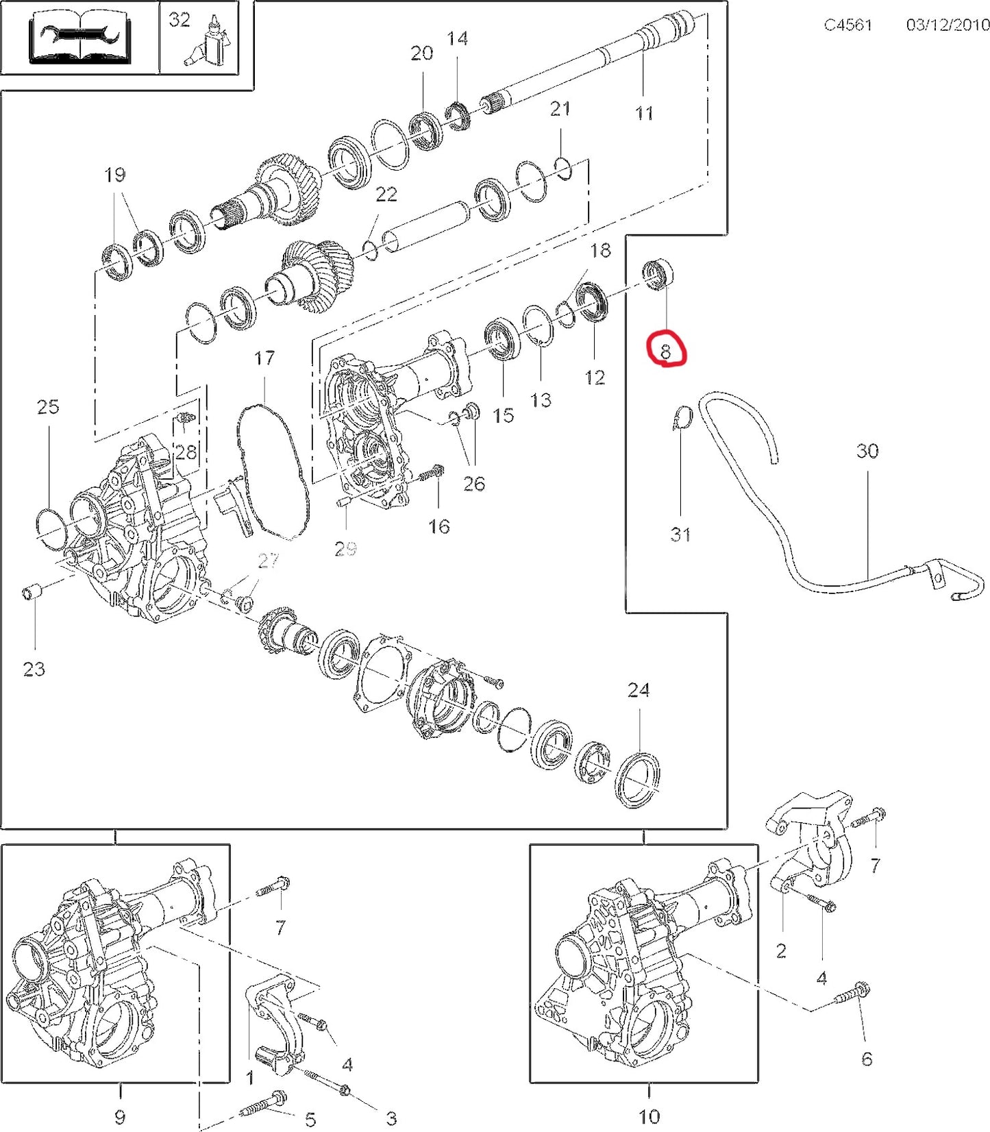 サーブ 9-3 FB207 FB284・9-5・キャデラックSRX ビュイック アクセルシャフトシールリング AT6速【GM純正・新品】