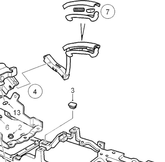 サーブ 9-3 FB207 FB284 ハンドブレーキハンドルカバー交換キット(サイド・パーキング)【サーブ純正・新品】