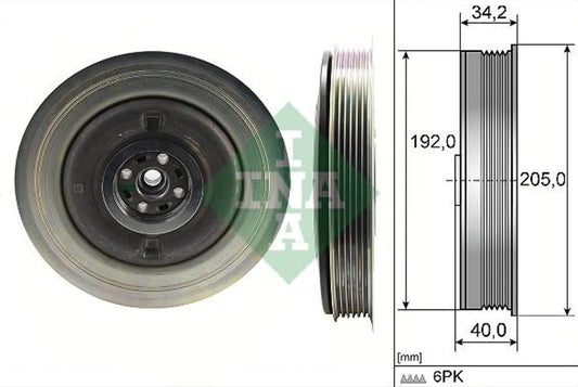 ボルボ S60 S80 S90 V40 V60 V70 V90 XC40 XC60 XC70 バイブレーションダンパー【純正グレードINA製・新品】②クランクプーリー