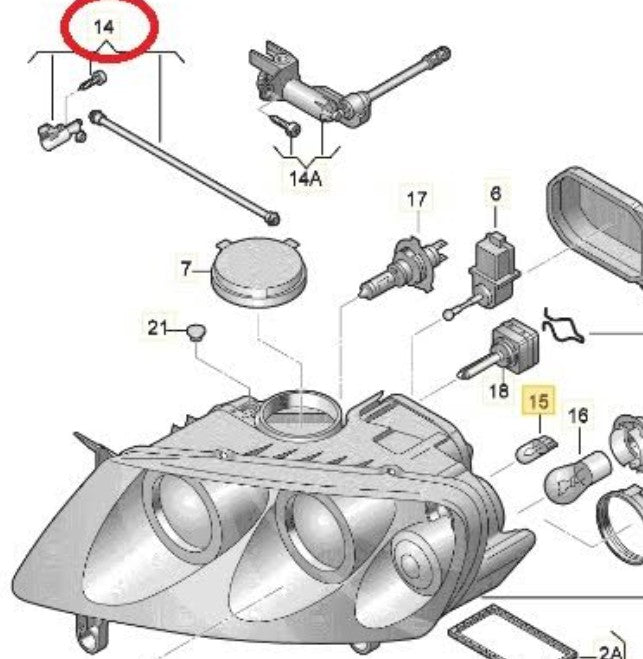 VW トゥアレグ TOUAREG 7L ヘッドライトアジャスター左右セット【VW純正・新品】
