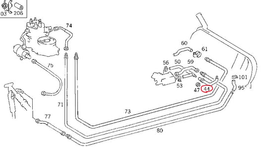 ベンツ W124 燃料ホース ガソリンホース フューエルホース【ドイツ製・新品】