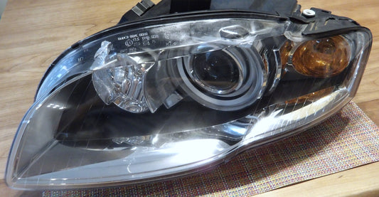 (送料込) AUDI アウディ A4 (B7 8EE) キセノンヘッドライト・左側【中古・美品】8E0941029BE