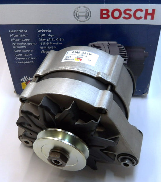 BMW 3/5/6/7/Z1シリーズ E21 E30 E28 E24 E23 プーリー付きオルタネーター 80A【BOSCH製・リビルト品】