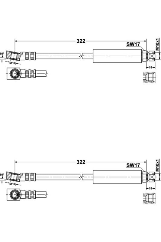 SAAB サーブ GM900 9-3 ブレーキホース フロント・リア1台分セット【ATE製・新品】