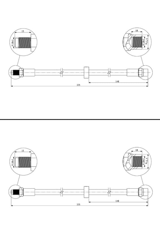 ボルボ 240 740 760 940 960 リア側ブレーキホース左右セット 【ATE製・新品】