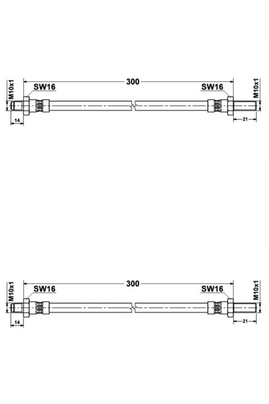 ボルボ 164 240 260 リア側ブレーキホース左右セット 【ATE製・新品】