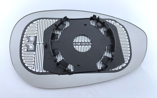 FIAT フィアット 500 ドアミラーガラス左側【ヒーター付・新品】2007-2016年