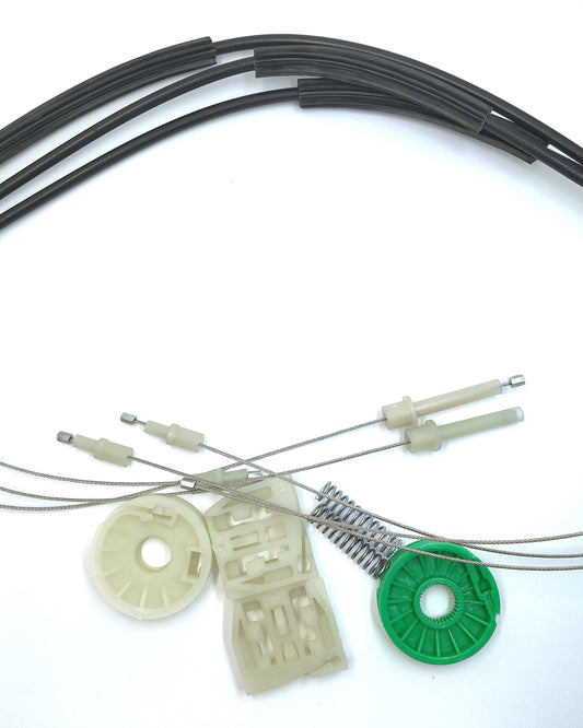 マセラティ クアトロポルテ用 フロントドア側ウィンドウレギュレーターリペアキット 1個 【ローラー改善タイプ・新品】左右共通