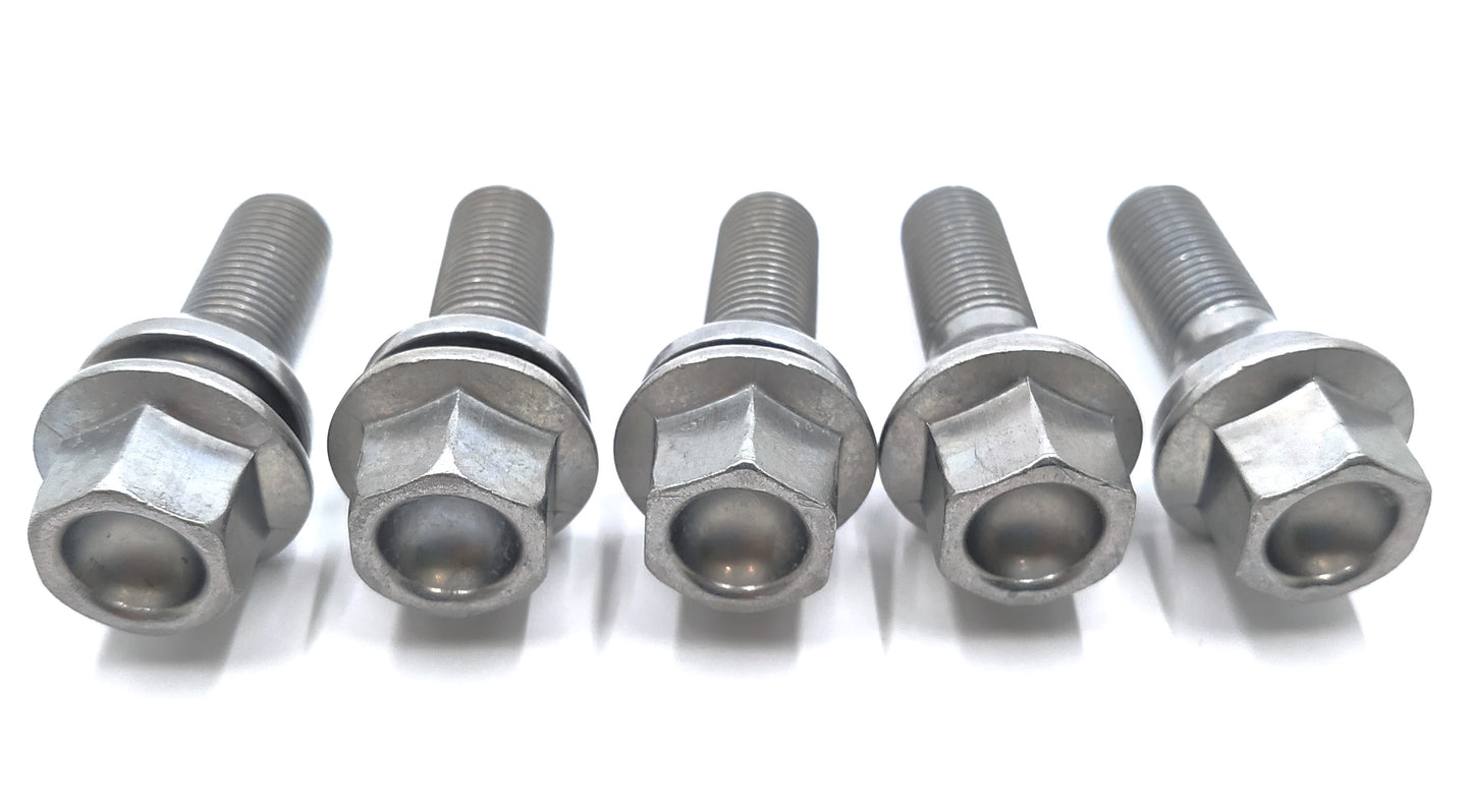 ボルボ S60 S80 XC60 V70 XC70 XC90他 ホイールボルト 5本セット 艶消しタイプ【ボルボ純正・新品】19mmボルト