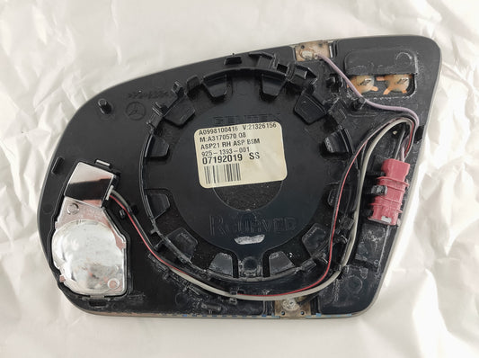 【ご予約分】ベンツW/S/C/A205 W213 W/V222 C/A217 X253 W238 W257 W247 C/E/GLC/CLS/GLB/Sクラス ドアミラーガラスBSA AUTO-DIMM 右側【純正USED・美品】