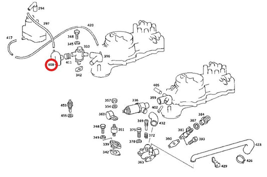 メルセデス ベンツ SL R107 W107 C107 V8用アイドルエアホース【新品】