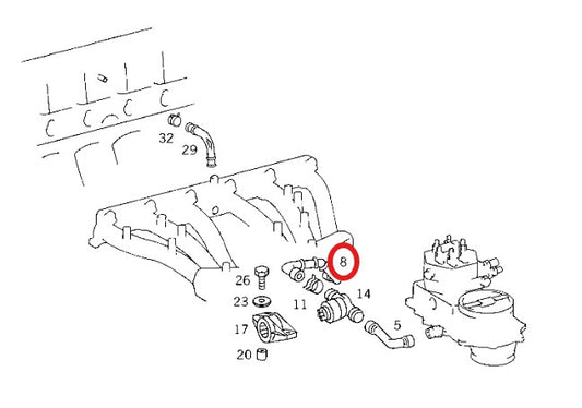 メルセデス ベンツ SL R107 W107 C107 アイドル換気ホース【新品】