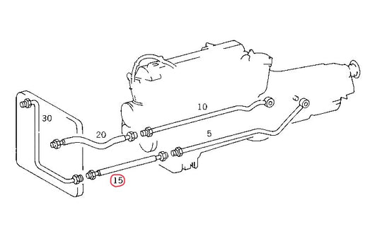 ベンツ W114 W115 W201(190) W108 W109 Sクラス A/Tトランスミッションオイルクーラーホース【ドイツ製・新品】