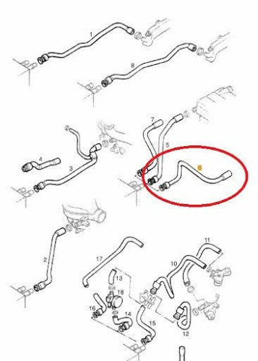 OPEL オペル VECTRA(B J96) ベクトラ ヒーターホース【新品】