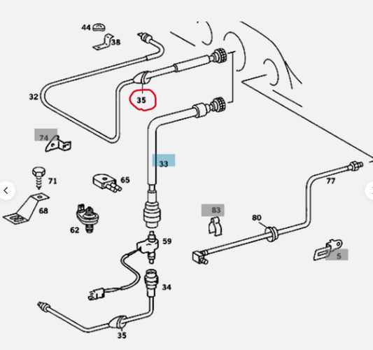 メルセデス ベンツ SL/SLC W107 350 450 スピードメーターワイヤー・ケーブル【社外製・新品】