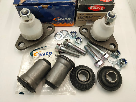 ボルボ 740 760 780 940 960 フロントアームブッシュ・ボールジョイント交換左右セット 【DELPHI・VAICO製・新品】