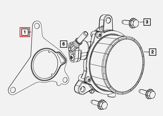 FIAT フィアット 500 バキュームポンプガスケット【純正・新品】