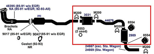 ボルボ 240 マフラー交換キット【新品】