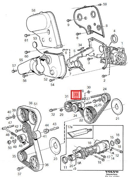 ボルボ 740 940用タイミングベルト(バランサーベルト)110歯 14mm【新品】1991-1994年