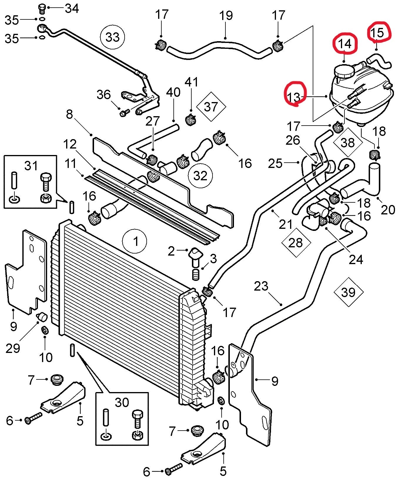 SAAB FB207 L4 9-3 サーブ クーラントタンク 防水コネクタ付【新品】リザーバータンク