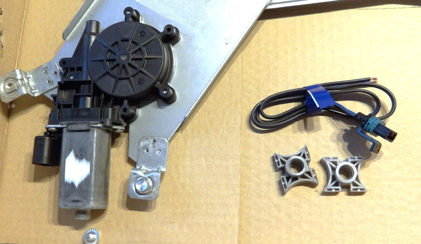 サーブ SAAB 9-3用 3ドア専用 右前ドア ウィンドウレギュレータ VIGGEN B235等【モーター付・新品】