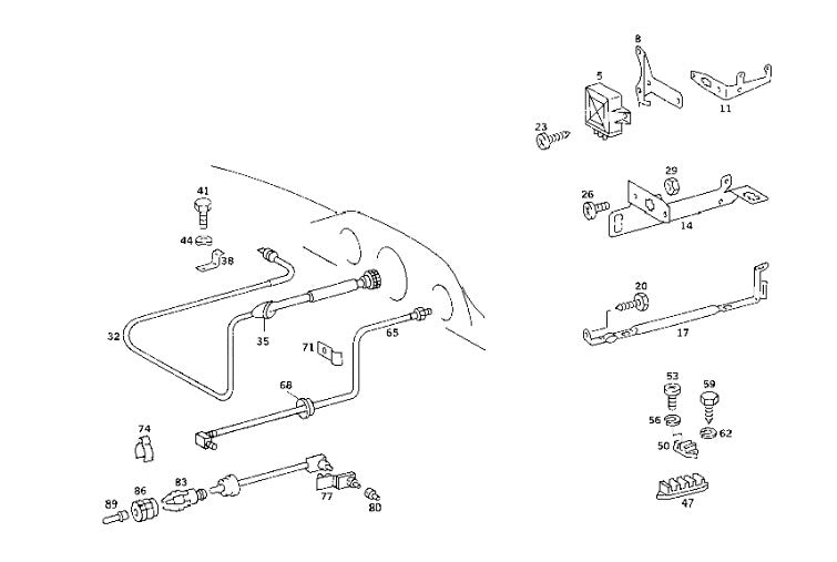 【お取り寄せご注文】メルセデスW107 450SLC メンテナンスパーツ(社外製新品)