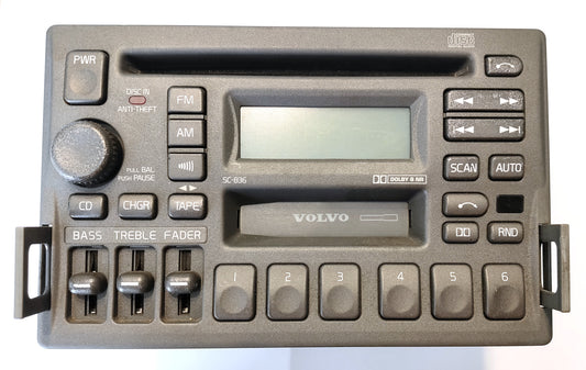 VOLVO ボルボ 850 V70 S70 純正ステレオ・オーディオヘッドユニット SC-836 CDピックアップレンズ新品交換済【整備済・USED】