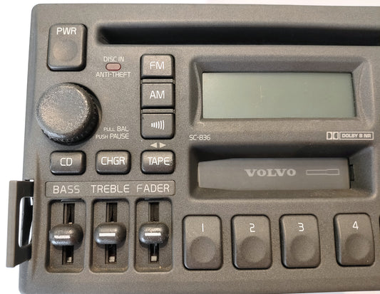 VOLVO ボルボ 850 V70 S70 純正ステレオ・オーディオヘッドユニット SC-836 CDピックアップレンズ新品交換済【整備済・USED】