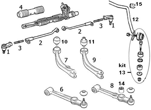 【お取り寄せご注文】サーブ 9-3アキシャルロッド用調整スタッドボルト左右セット【新品】