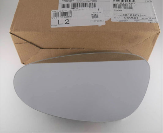 PORSCHE BOXSTER CARRERA 911 (996型)ポルシェ ボクスター(986)カレラ(980) 左ドアミラーガラス【ポルシェ純正・新品】