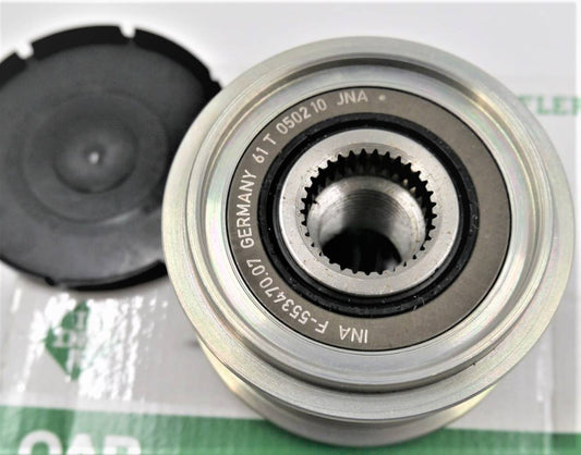 ボルボ S/V60 V70 XC60 XC90 ・フォード・ジャガー・ランドローバー オルタネータープーリー(OAP フリーホイールタイプ) 【ドイツINA製・新品】