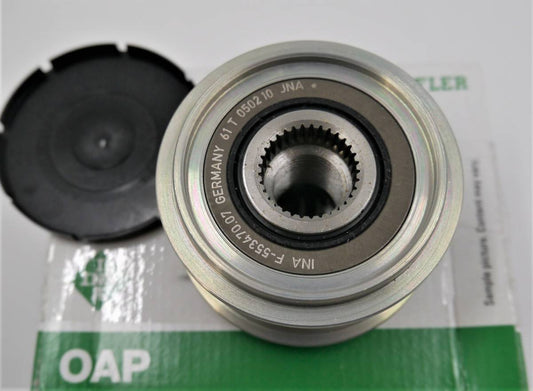 アウディ A3 TT・VW ビートル パサート ゴルフ4/5/6 トゥーラン オルタネータープーリー(フリーホイール)【ドイツINA製・新品】