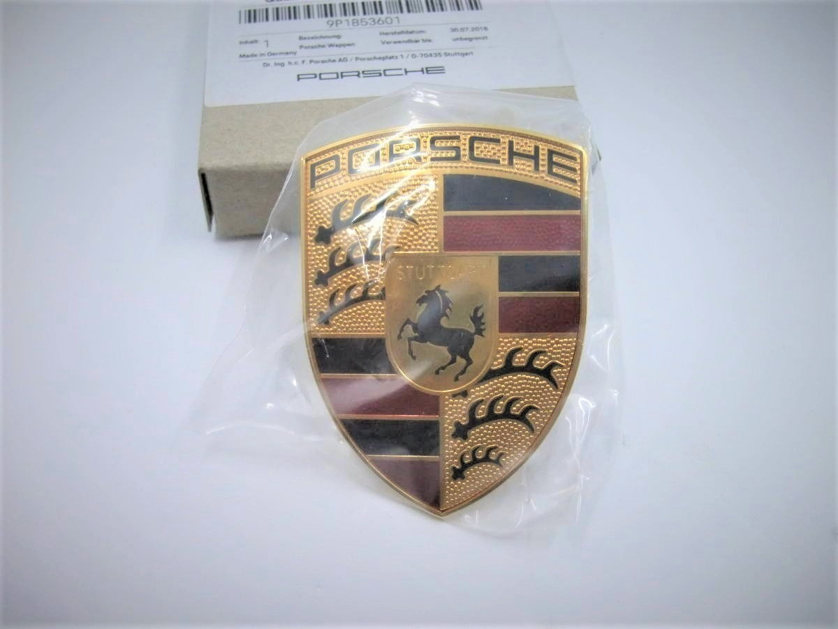 ポルシェ 911 BOXSTERボクスター CAYMANケイマン ボンネットエンブレム【ポルシェ純正・新品】