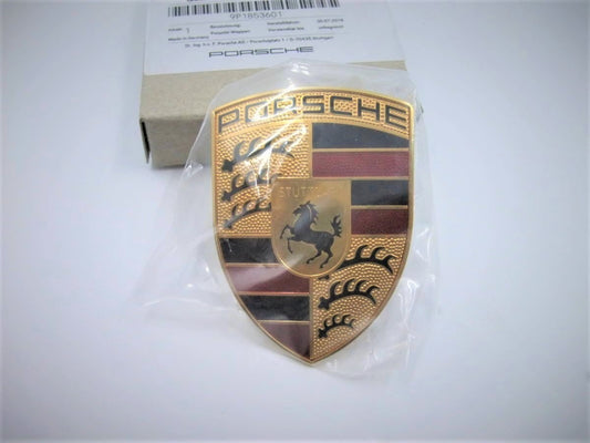 ポルシェ 911 BOXSTERボクスター CAYMANケイマン ボンネットエンブレム【ポルシェ純正・新品】