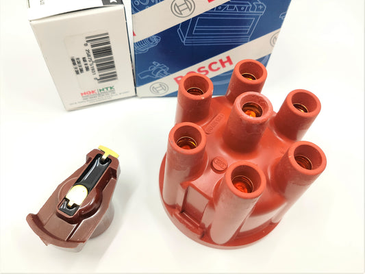 BMW ベンツ ポルシェ ボルボ用ディストリビューター・ローターセット【ボッシュ製・NTK(NGK製)・新品】