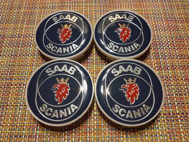 サーブ スカニア・SCANIA 9-5 9-3 900 ホイールセンタ-キャップ エンブレム 4個セット【新品】