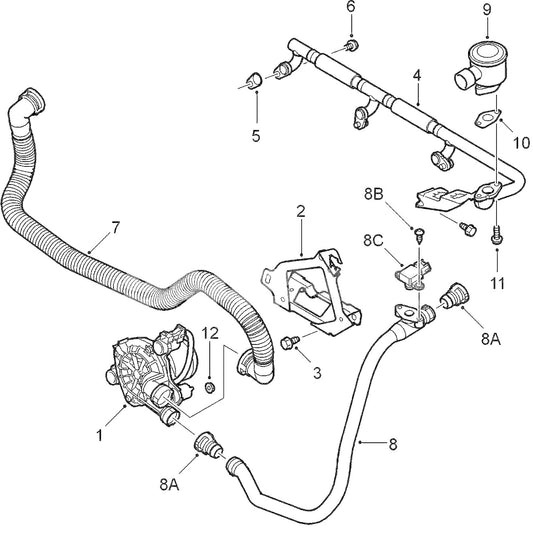 サーブ SAAB 9-3 FB207 FB284 インレットマニホールド圧力センサー【サーブ純正・新品】