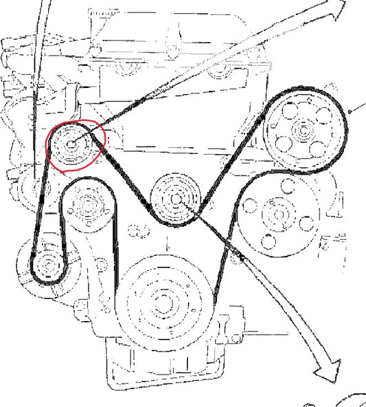 サーブ GM900 NG900 9-5 9-3用 B204 B234 アイドラープーリーA【純正グレード SKF製・新品】
