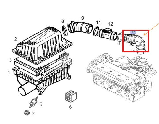 OPEL オペル ASTRA アストラ(F) CALIBRA(A) カリブラ VECTRA(A/B) ベクトラ インテークホース【新品】