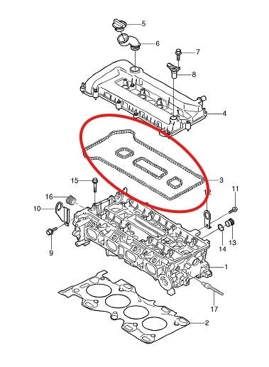 ボルボ C30 S40 S80 V50 V70・フォード シリンダーヘッド・カムカバーガスケット【新品】