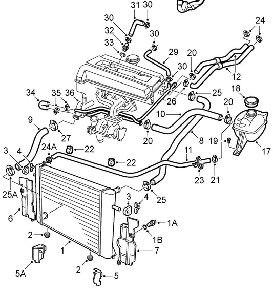 SAAB サーブ9-3 NG900用クーラントホース ヒーターコア 右ハンドル用【新品】VIGGEN含む