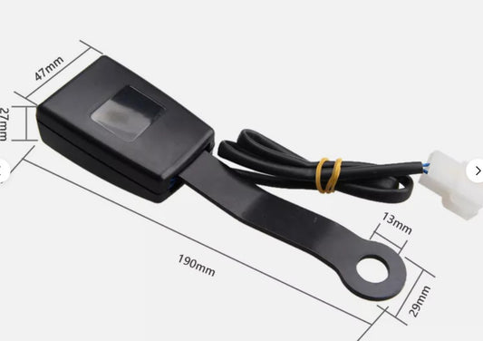 シートベルトバックル・キャッチ汎用品【スイッチ付・新品】