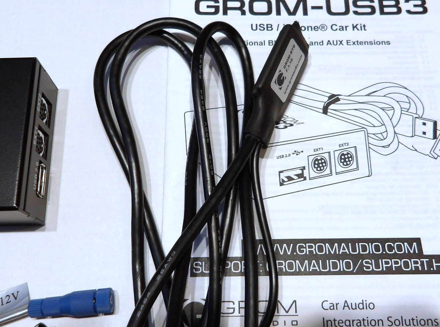 ボルボ S60 S80 V70 XC70 GROM BLUETOOTH iPhone Androidアダプター 純正ヘッド使用【動作品・USED美品】