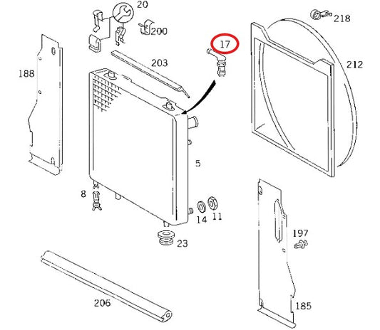 メルセデス ベンツ A/C/S/W124 W126 R107 R129 ラジエーターコネクティングピース【ベンツ純正・新品】