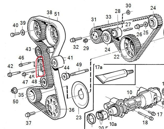 ボルボ 740 780 940用タイミングベルト（TWINCAM用）オートテンショナー【新品】B204 B234