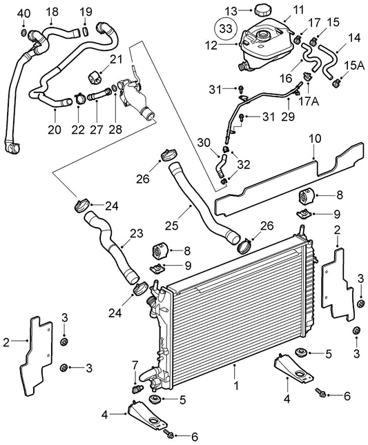 サーブ 9-3 FB284 ラジエーターリザーバータンク用Oリング【サーブ純正・新品】エクスパンションタンク